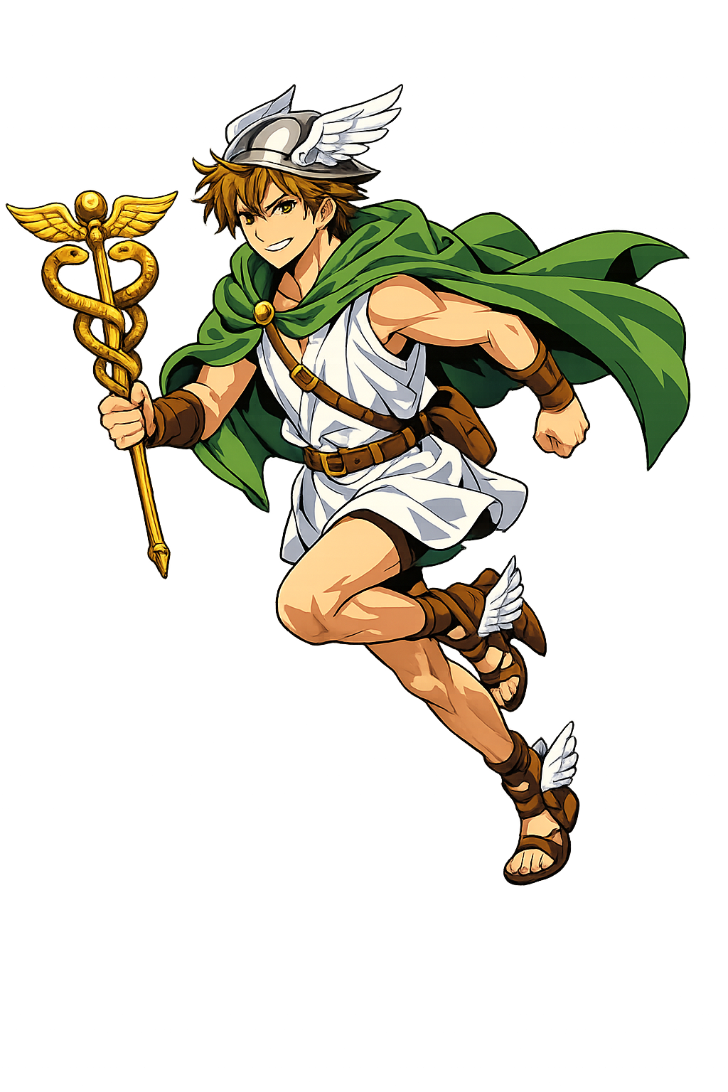 Hermēs — Messenger of the Gods, bearing the caduceus
